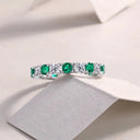 S925 Silver Blue Star Moissanite Ring