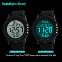 YIKAZE LED Sports Watch Waterproof Chronograph for Men