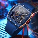 Men's Luxury Chronograph Quartz Watch With Silicone Band