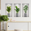 Wall Art Stickers Simulate 3D Potted Green Plants Decor
