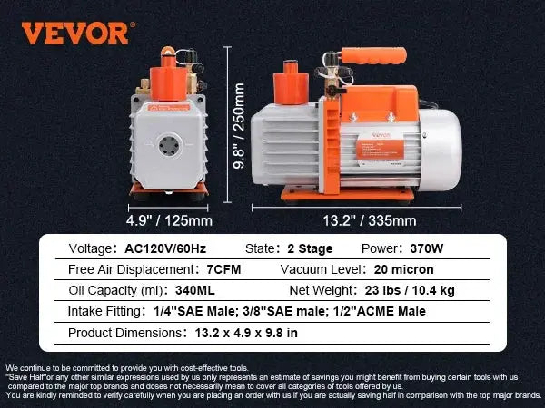 Ultra Low Vacuum Pump for HVAC Pros — product view 8