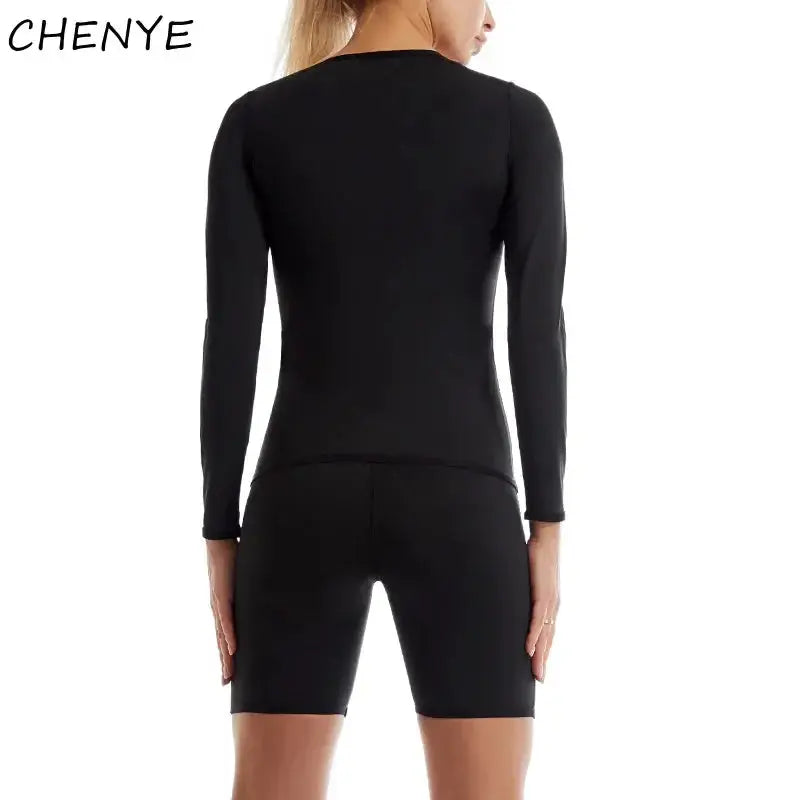 Chenye Women High Compression Workout Shirt Long Sleeve Top
