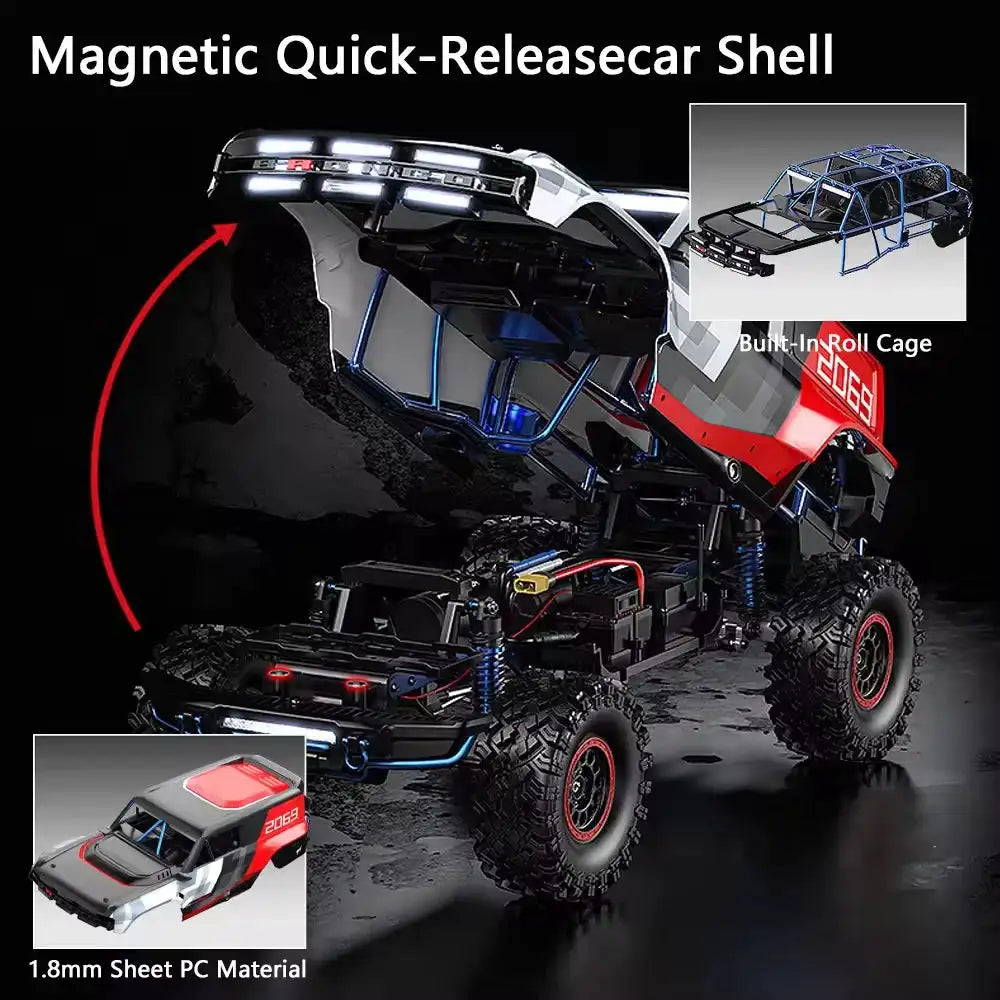 MJX HYPER GO H8P 1/8 Scale RC Car 3S Brushless RTR 4WD Off-Road Climbing Vehicle Simulation Remote Control Toys as Gift