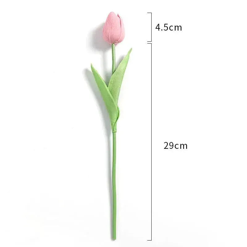 Artificial Tulip Bouquet Silk Vase Decor For Weddings
