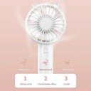 Portable Handheld Fan - Rechargeable Quiet Cool