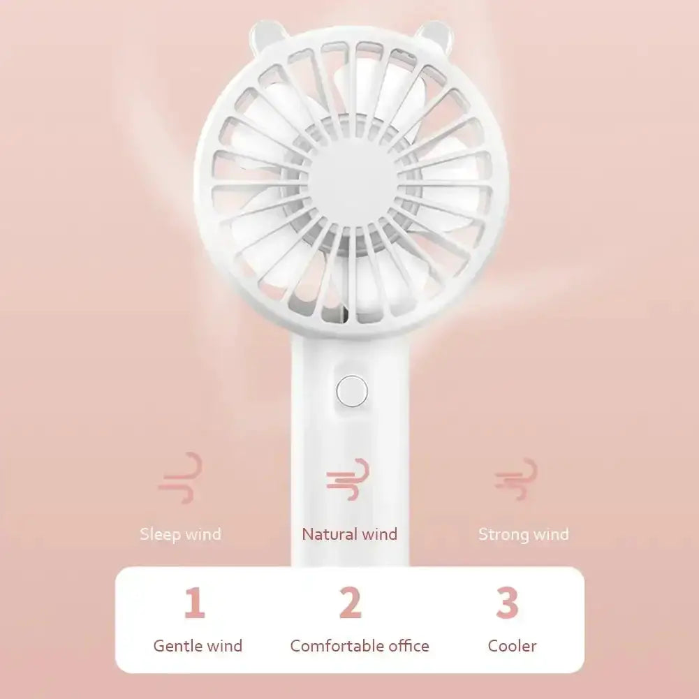 Portable Handheld Fan Small Cooling Fan USB Rechargeable Eyelash Eyelash Mute Cooler Handheld Fan Mini USB Rechargeable Desk