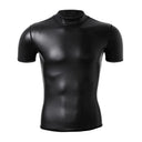Leather Shirt For Men With Tummy Shaper