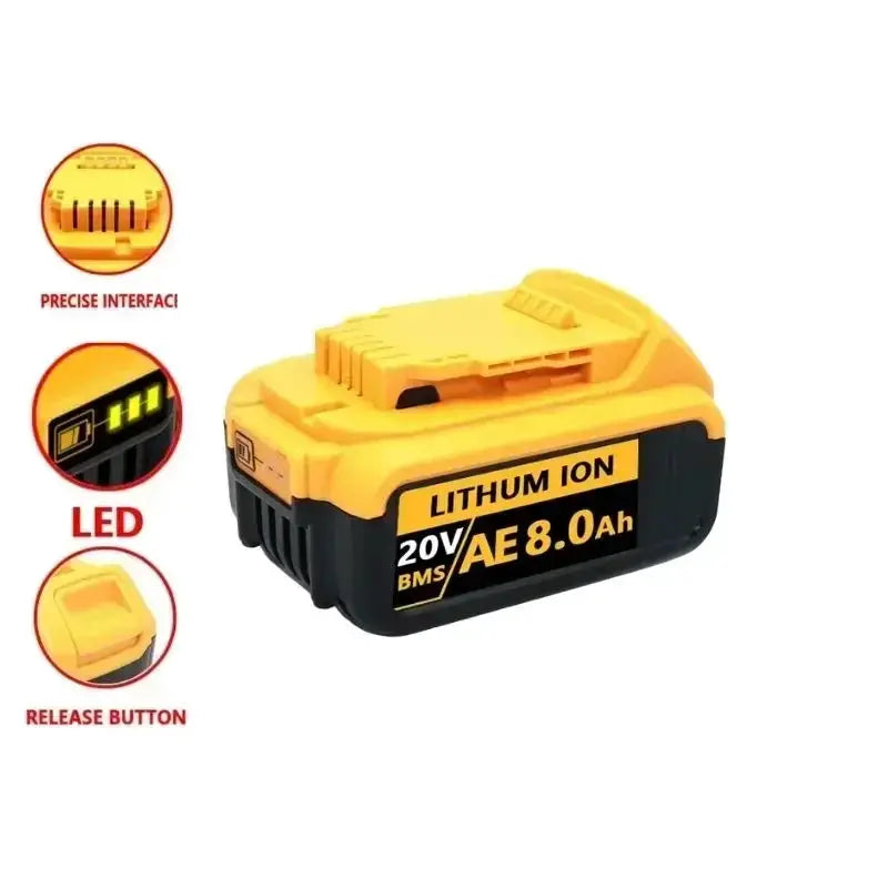 20V 8Ah Liion Replacement Battery Pack DCB205DCB201DCB203