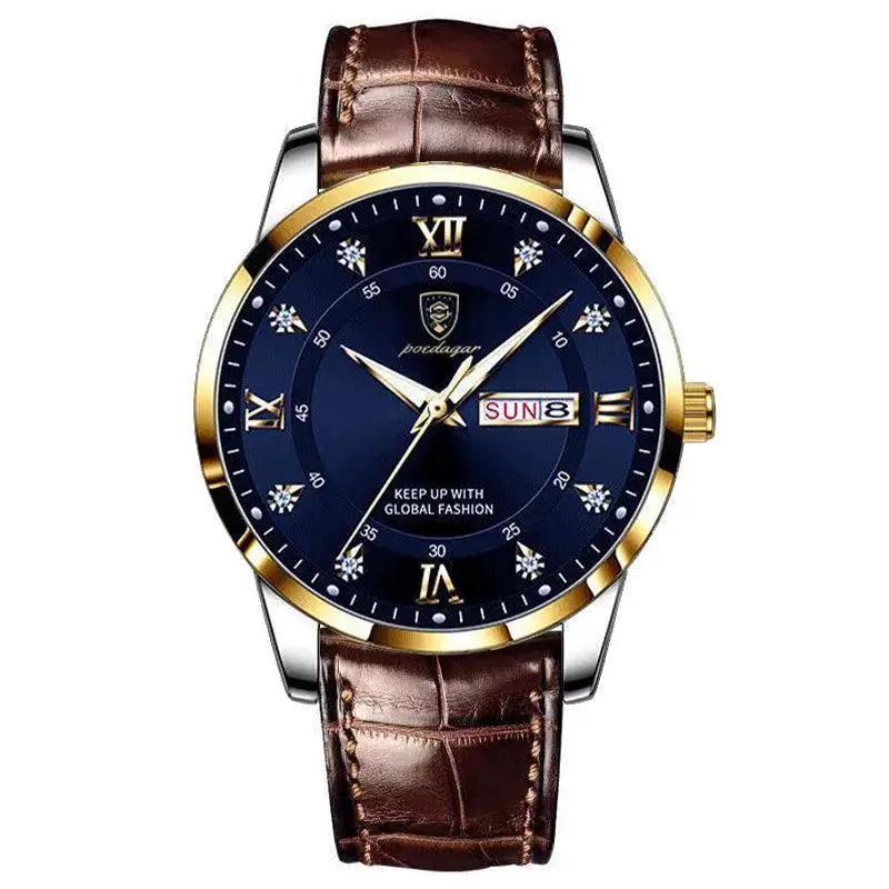 Premium Luxury Leather Wristwatch Waterproof Timepiece - OurLum.com