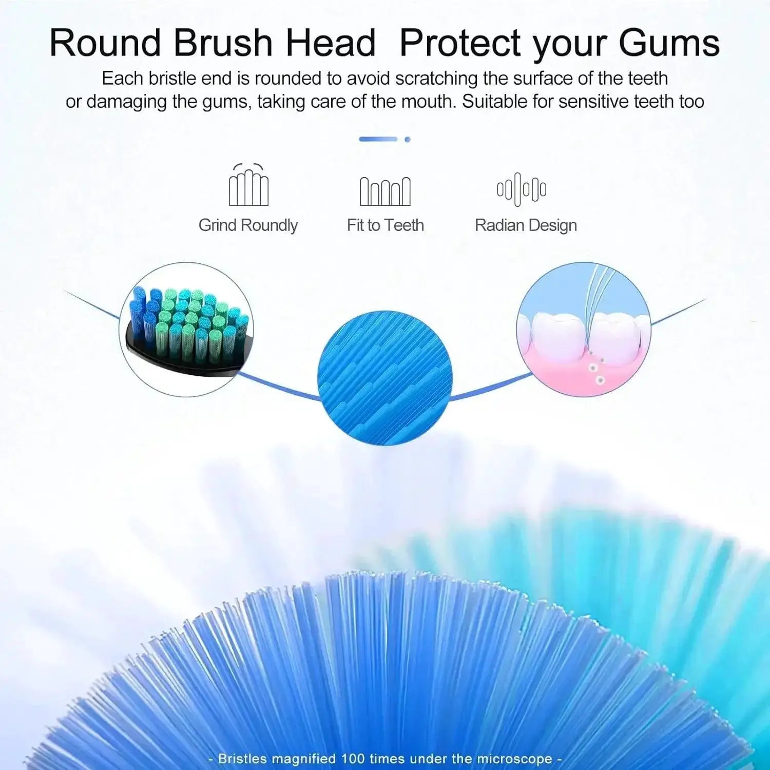 20 Pcs Fairywill Electric Toothbrush Heads Superior Cleaning