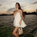Flattering Backless Chiffon Dress