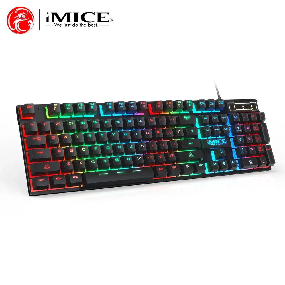 RGB Backlit Wired Ergonomic Design Keyboard Set Waterproof Luminous Gaming Keyboard And Mouse Combo PC Accessories For Gaming