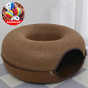 Donut Cat Bed Tunnel Interactive Toy for Kittens
