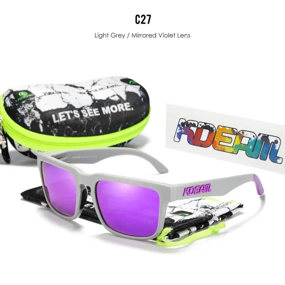 KDEAM Unisex Polarized Sunglasses Square Design 55mm