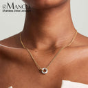 eManco 316L Stainless Steel Two-Color Pendant Necklaces