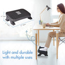 Ergonomic Under Desk Footrest Massage Rollers Leg Rest Pain Relief