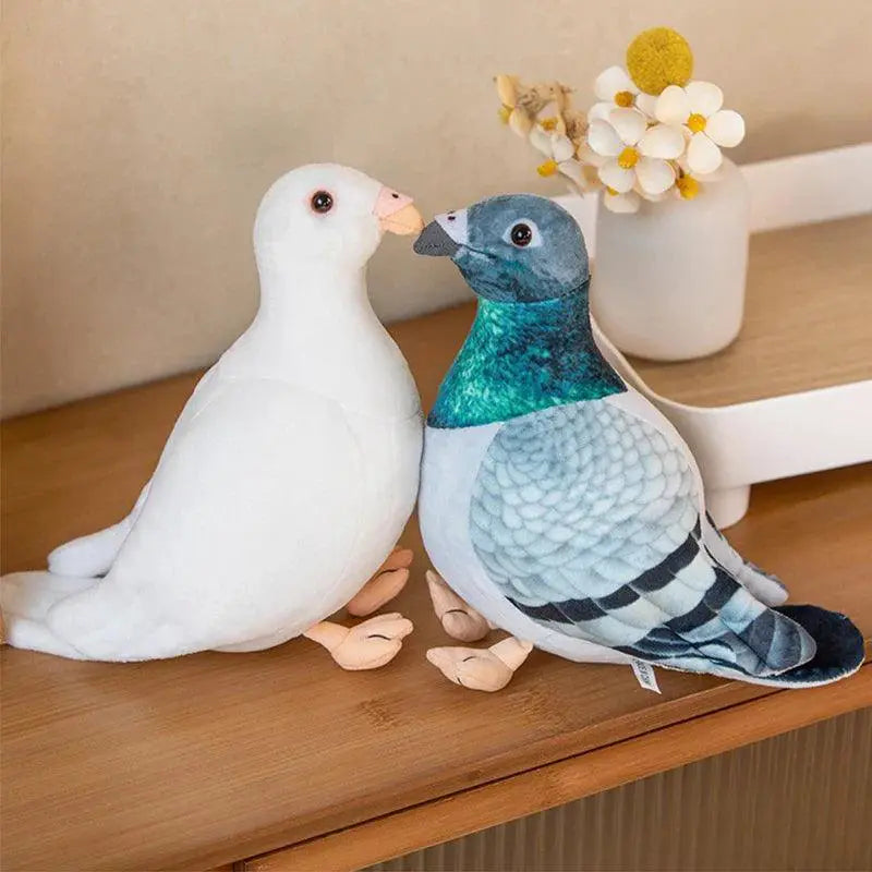 Simulation Pigeon Plush Toy Lifelike Magpie Carrier Doll