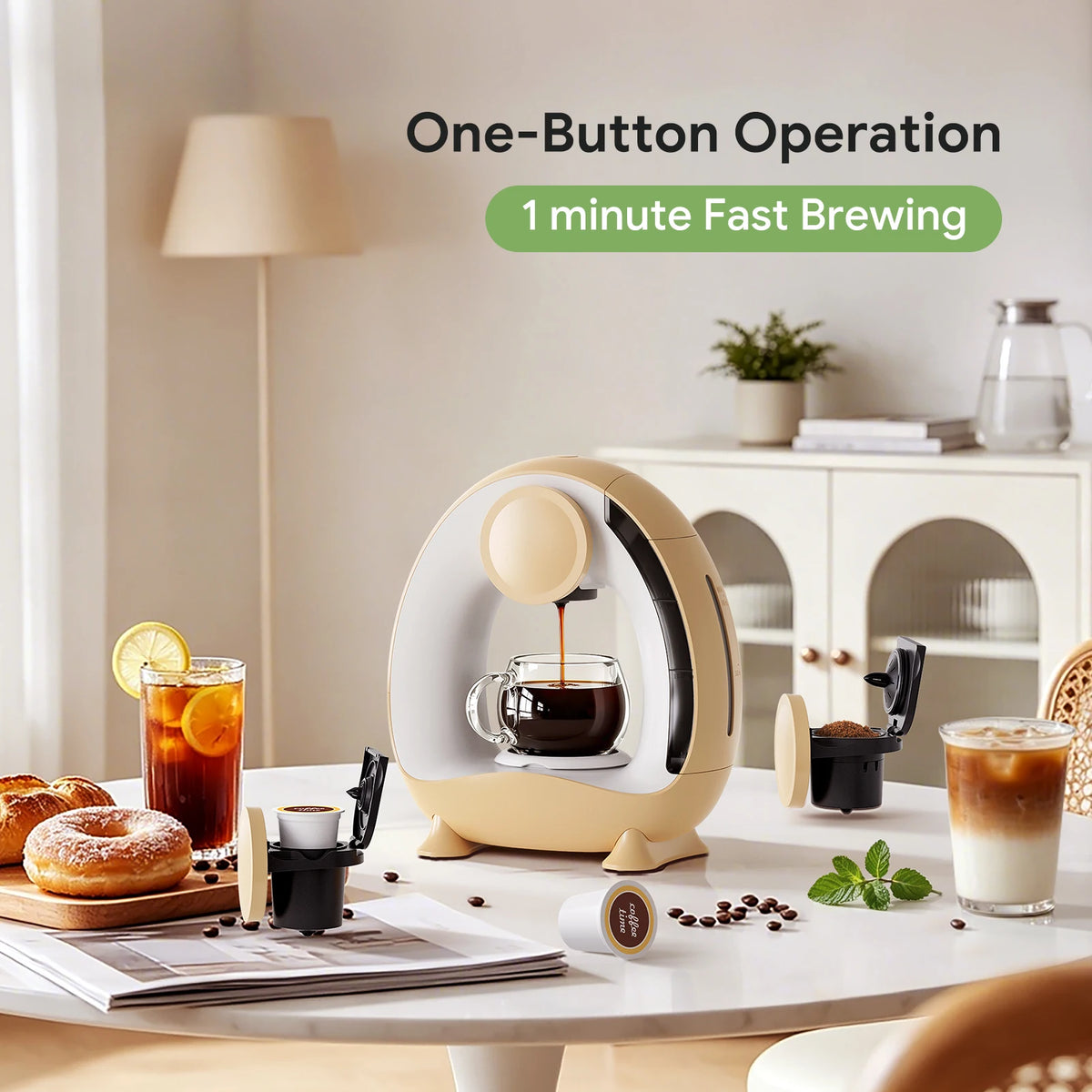Single Serve Coffee Maker Americano Mini Coffee Machine — product view 1