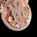 Gold Rose Gold Plated Cubic Zirconia Hip Hop Charm Fire