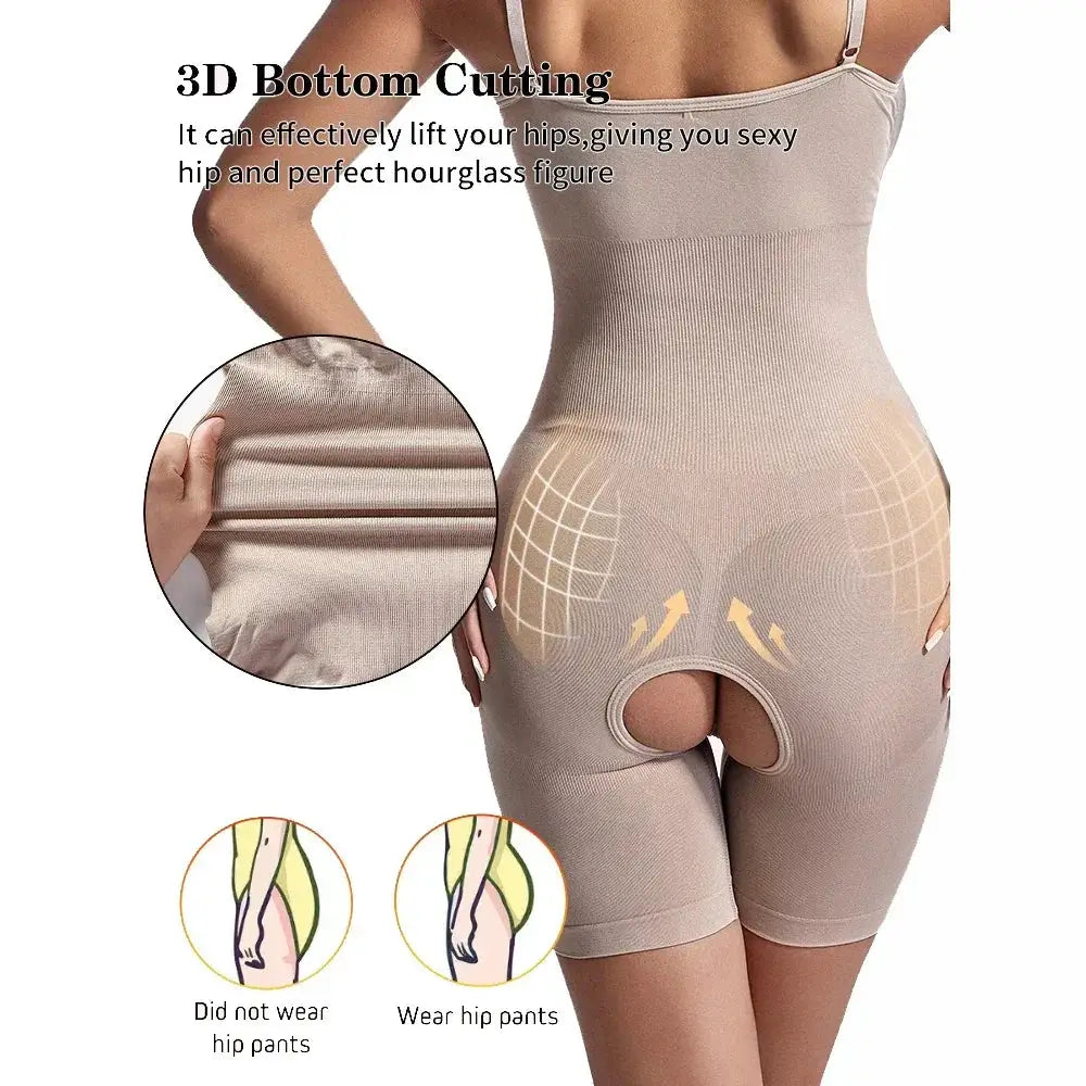 Seamless Compression Bodysuit For Tummy Control And Lift