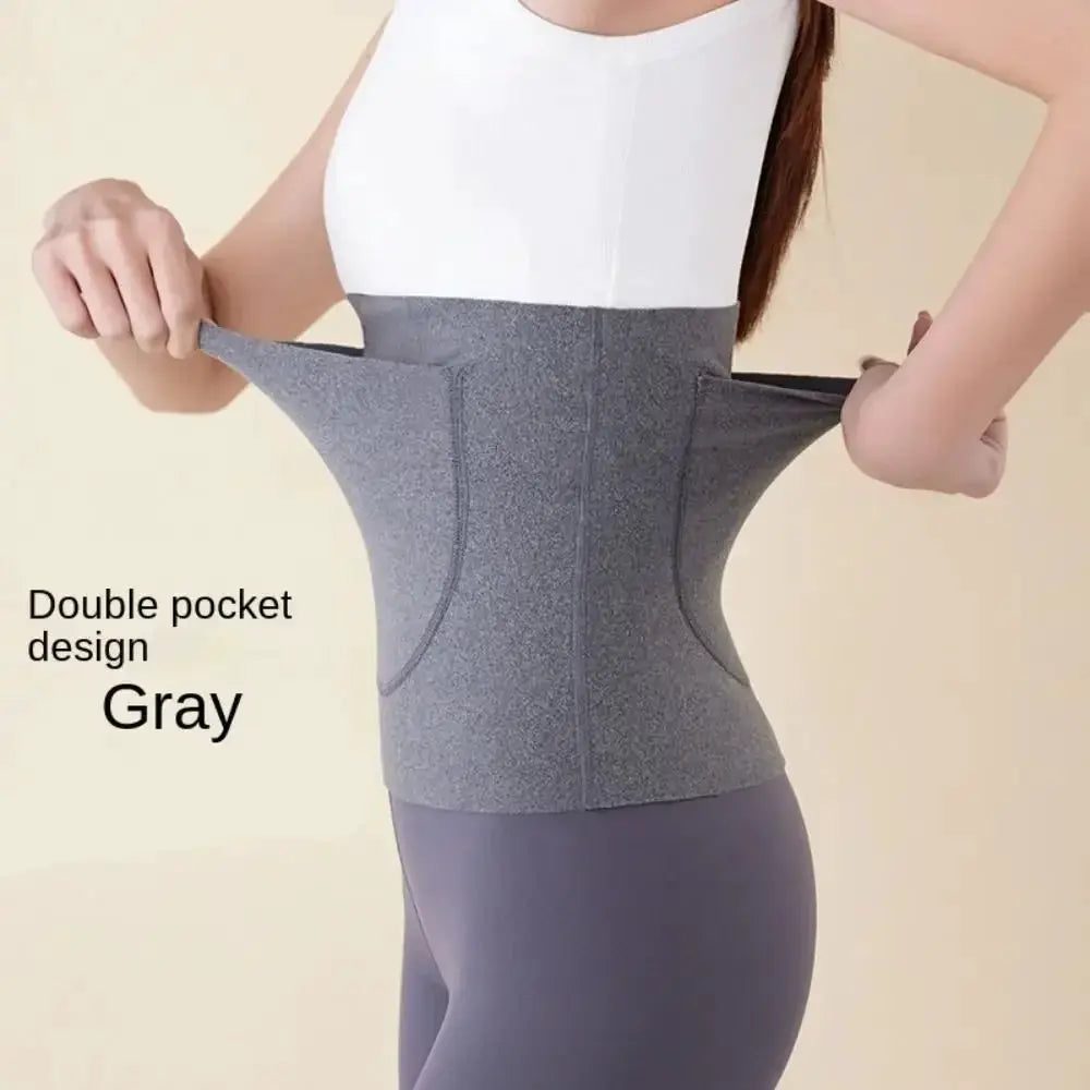 Warm Stomach Slim Body Shaper With Double Pocket Belt