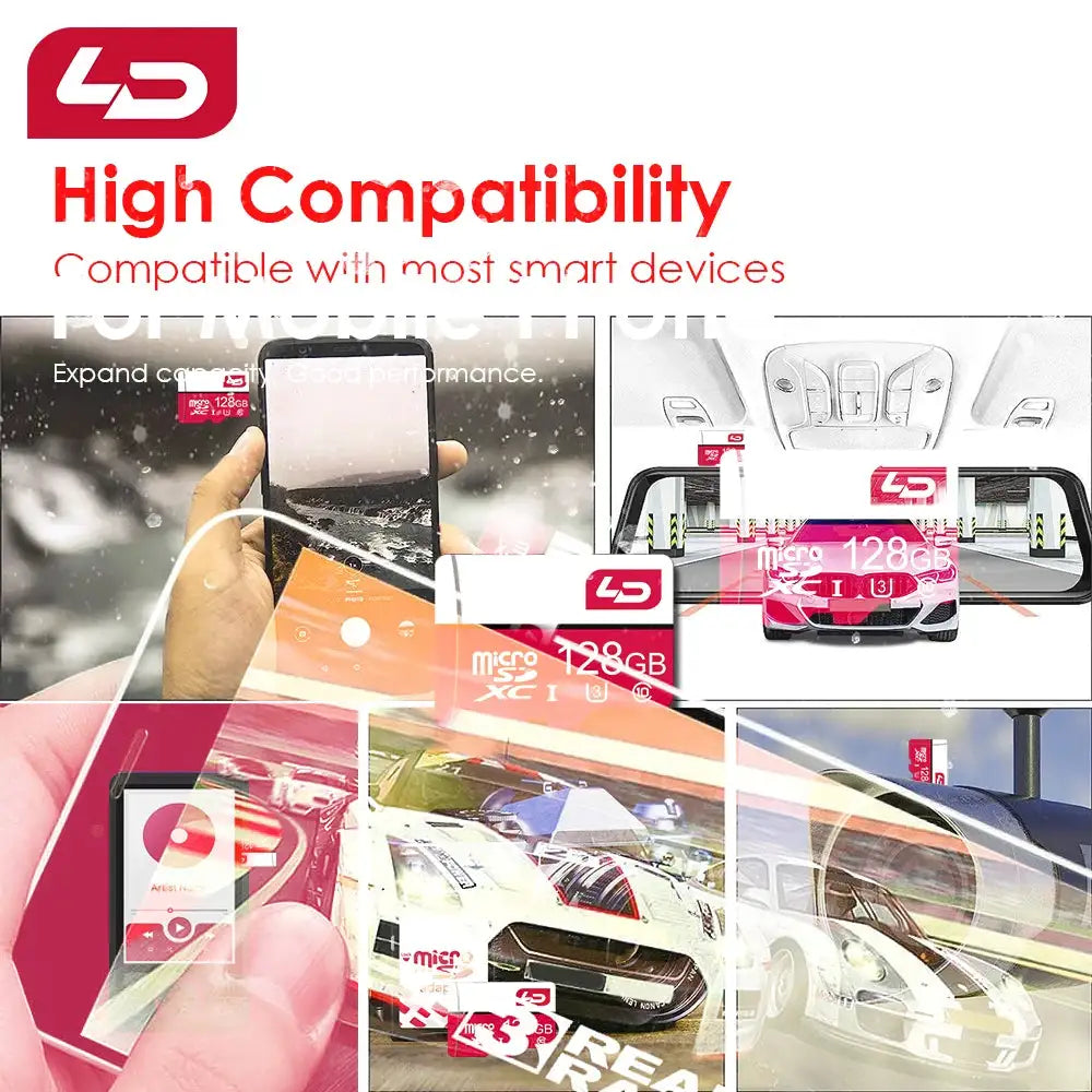 LD 128GB A1 Micro TF SD Memory Card 64GB Transfer U3 Micro Card 32GB 16G Waterproof Flash TF Card For PHONE