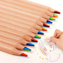 Colored Black Wood Pencils 7 In 1 Rainbow Drawing Kit