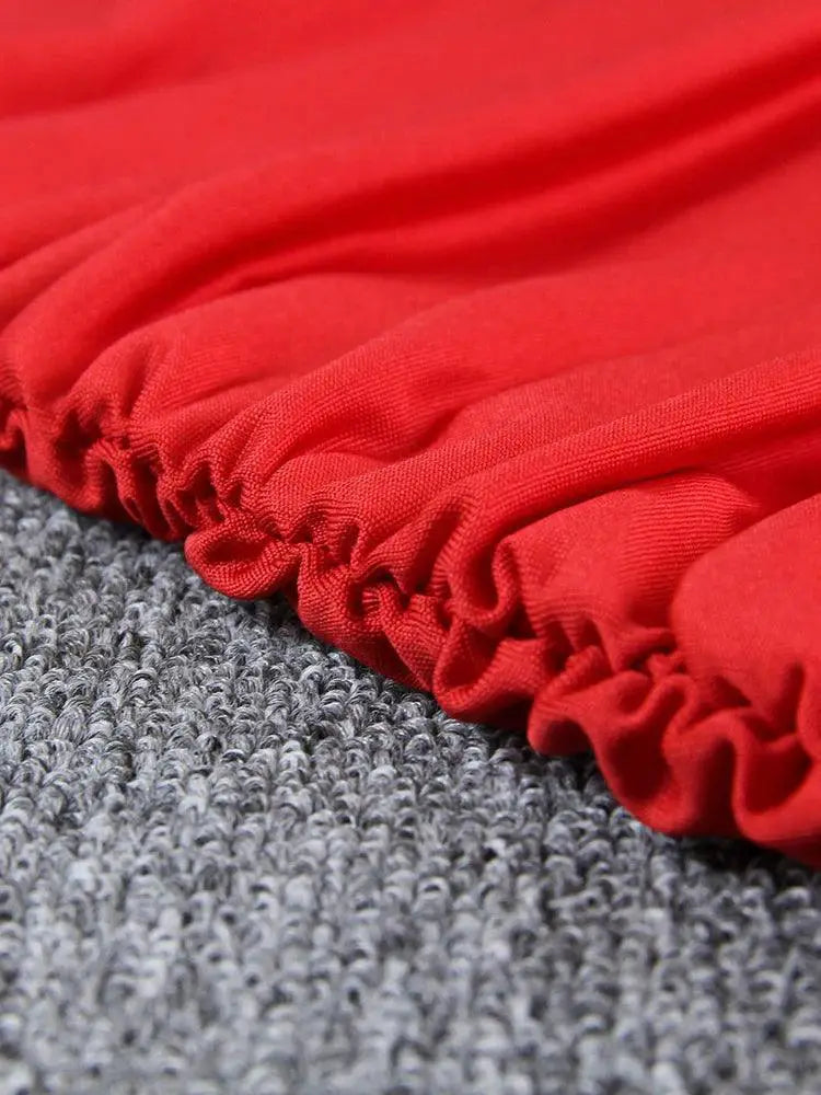 Crimson Halterneck Mini Dress Summer Chic Clubwear 2024