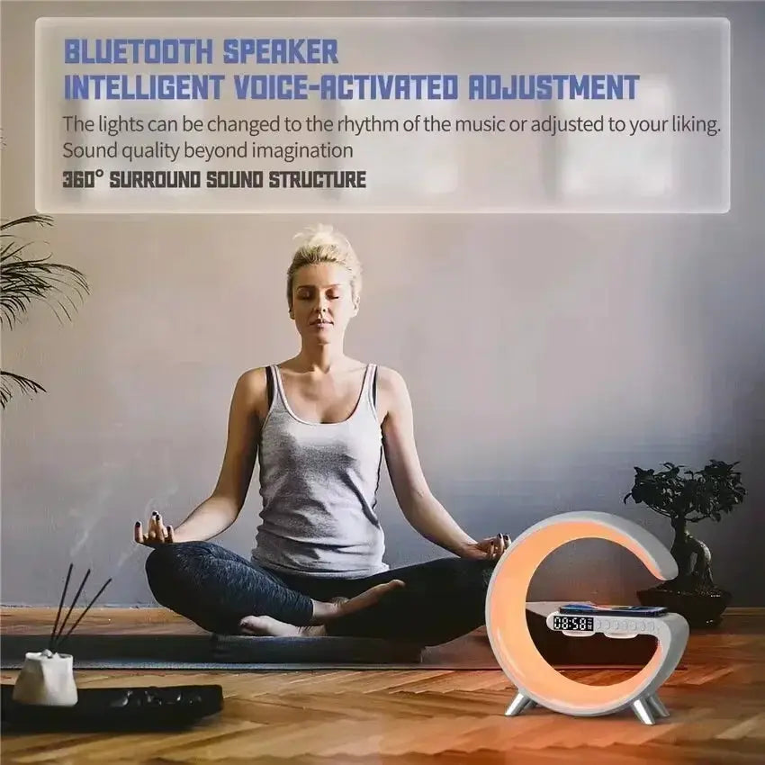 All in One Wireless Charger Stand Bluetooth Speaker - OurLum.com