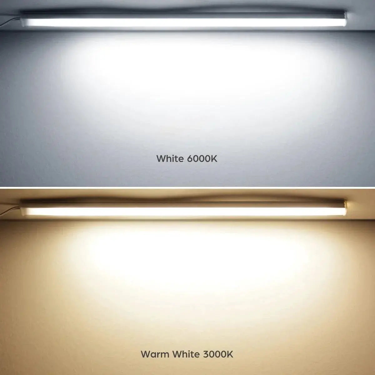 Motion Sensor LED Under Cabinet Light With Wood Hand Scan