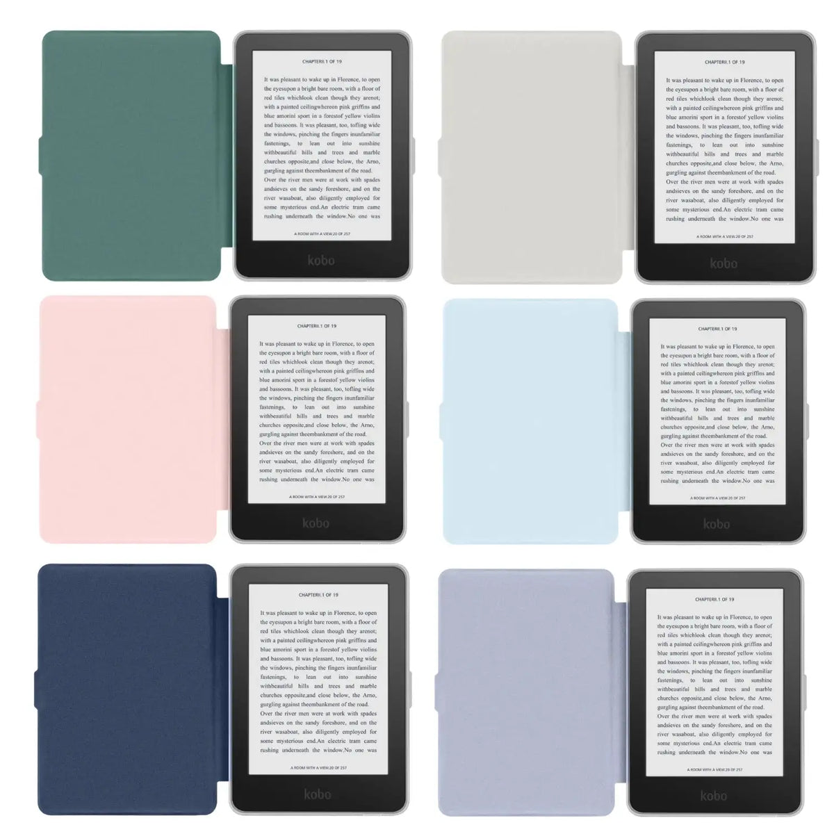 For Kobo Clara BW Case Colour 2E + Screen Protector Auto Sleep Leather Magnetic Cover Transparent Acrylic Case 6'' Ebook Funda