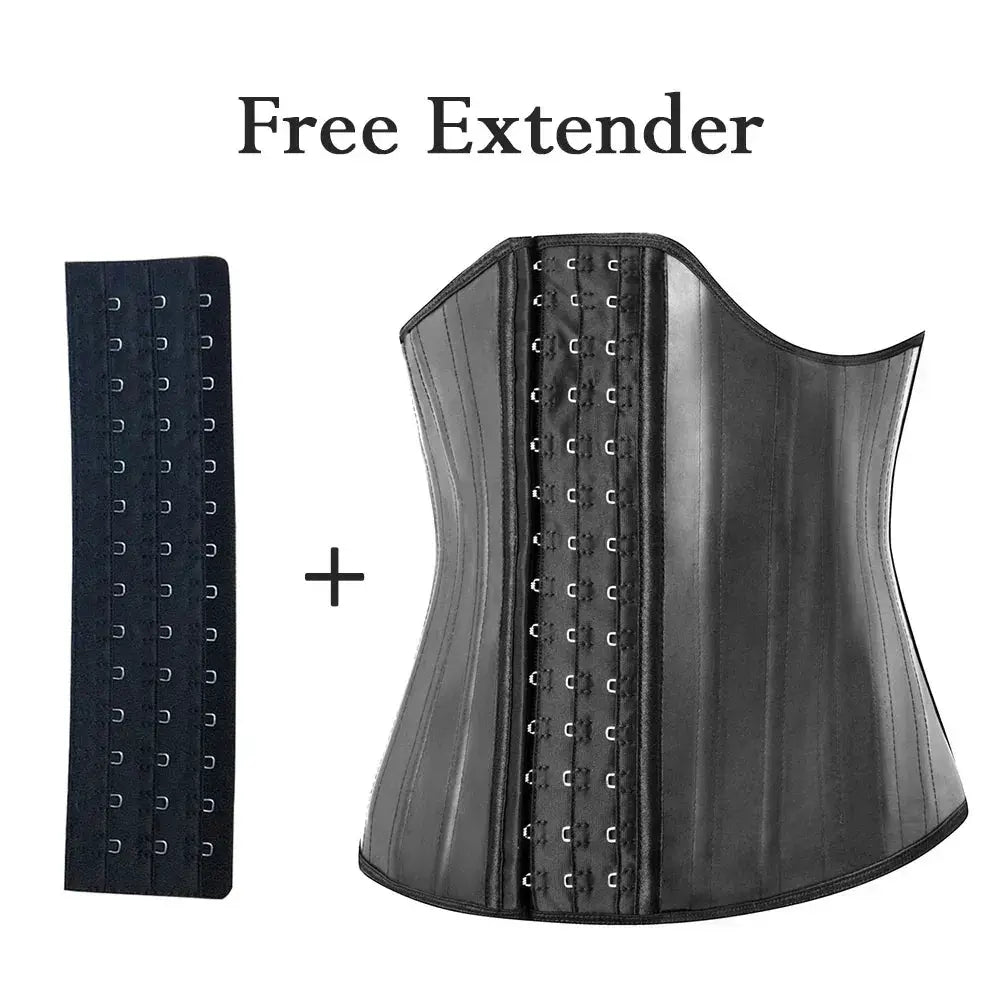 XXS XS 25 Steel Bone Latex Waist Trainer Body Shaper