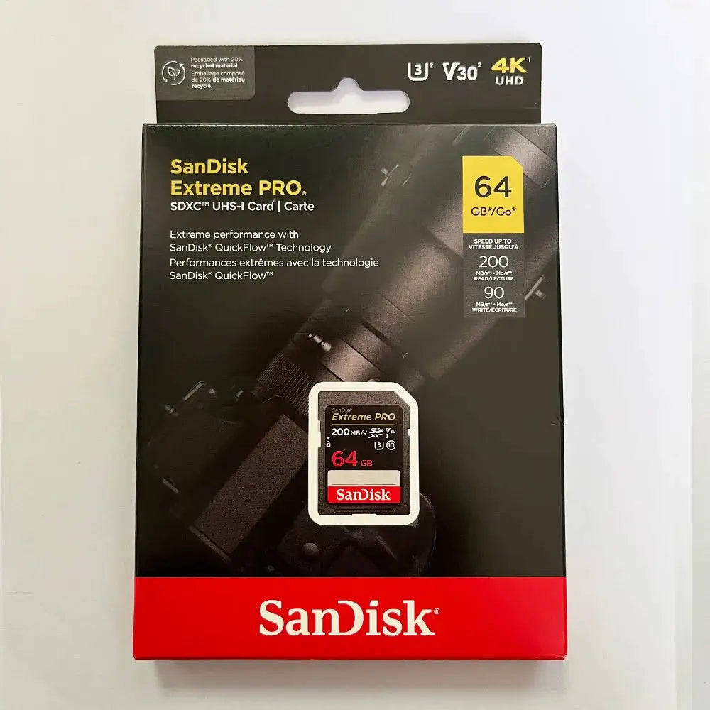 SanDisk Ultra/Extreme PRO UHS-I Card 32GB 64GB 128GB 256GB SD Card C10 Flash Memory Card SD U3 4K V30 Cards for Camera