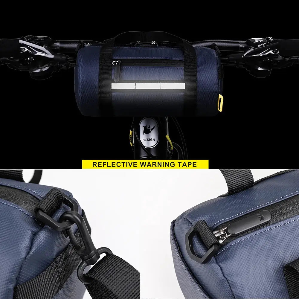 Rhinowalk Bicycle Handlebar Bag Waterproof 2.5L Frame Front Tube Cycling Storage Bag Large Capacity MTB Pack Bike Accessories