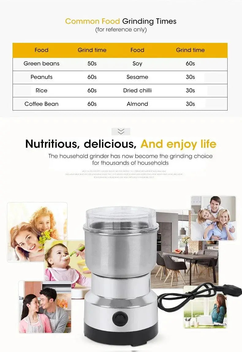 Mini Electric Grinder 300ml Ultrafine Food Mill For Baby