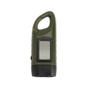 Solar Crank Flashlight Compact Emergency Torch for Outdoors
