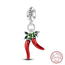 Red Series Charm Beads Sterling
