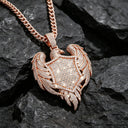 Iced Out Eagle Shield Heart