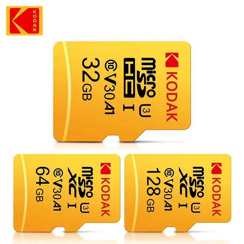 NEW KODAK Micro SD Memory Card 256GB 100MB/s Class10 U3 UHS-I 32GB 64GB 128GB TF SDCard 4K HD For USBCard Reader Adapter Microsd