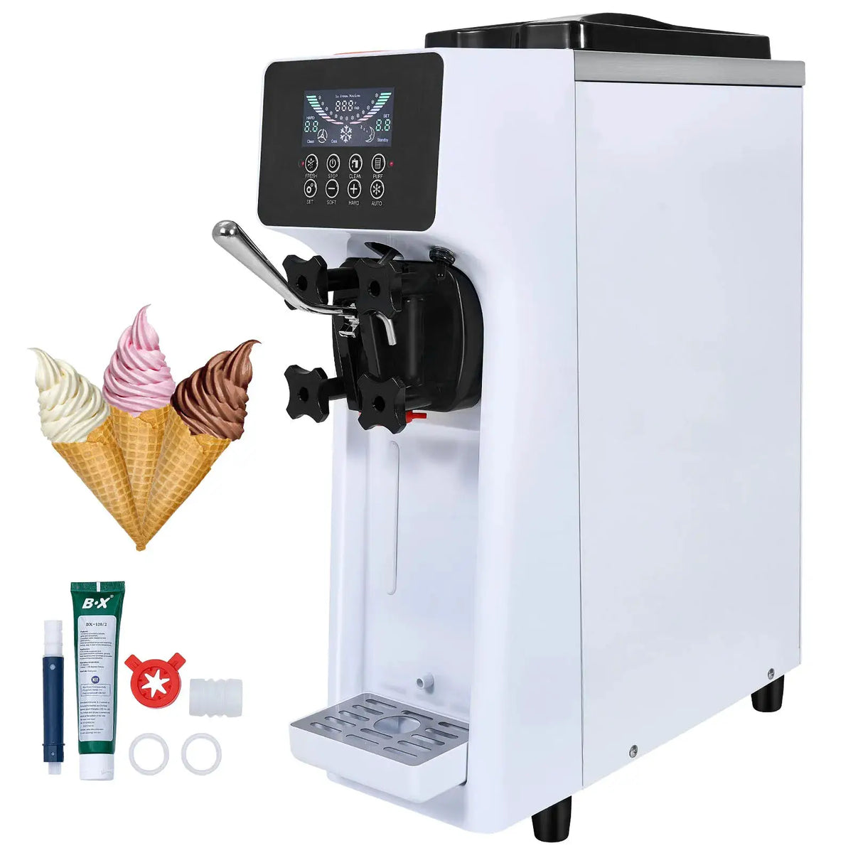 SucceBuy Commercial Ice Cream MachineSingle Flavor Countertop — product view 1