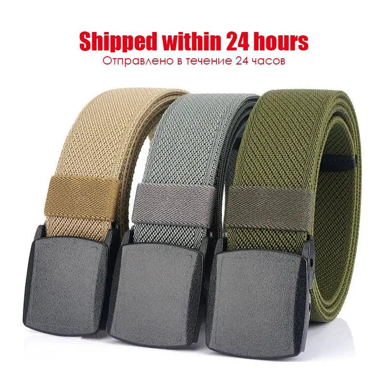 VATLTY Metal Free Mens Elastic Belt Quick Release Buckle
