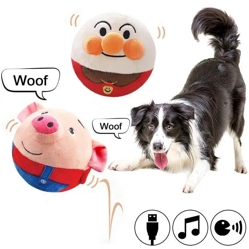 Interactive Talking Plush Dog Ball Fun Toy Happy Pets