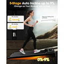 Walking Pad Treadmill Under Desk Five Level Auto Incline 360 Lbs