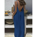 Women Strapless Backless Maxi Dress Sleepwear Loungewear Casual Loose Fit Summer