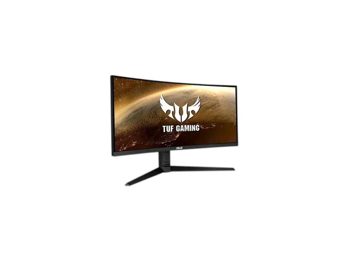 ASUS TUF 34" UWQHD 2K 1440P 165Hz with FreeSync Premium 1ms HDR400 Ultra Low Blue Light Anti Flicker Built-in Speakers Curved Gaming Monitor with Height Adjustable, Pivot & Tilt Stand VG34VQL1B