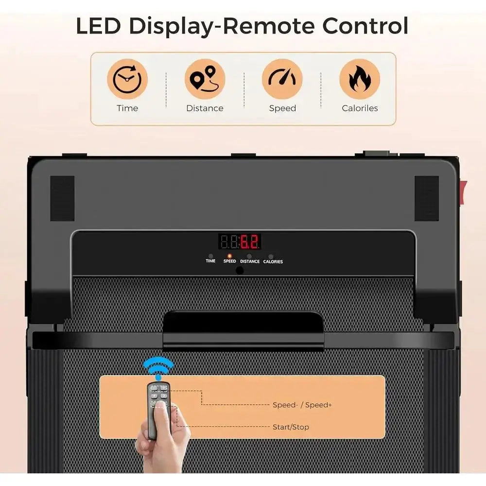 Under Desk 3.0 HP Treadmill, 3-in-1 Foldable, Home/Office Walking Pad with Handle, Remote & LED Display