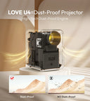 BYINTEK LOVE U4 Smart Mini Home Theater Projector 4K