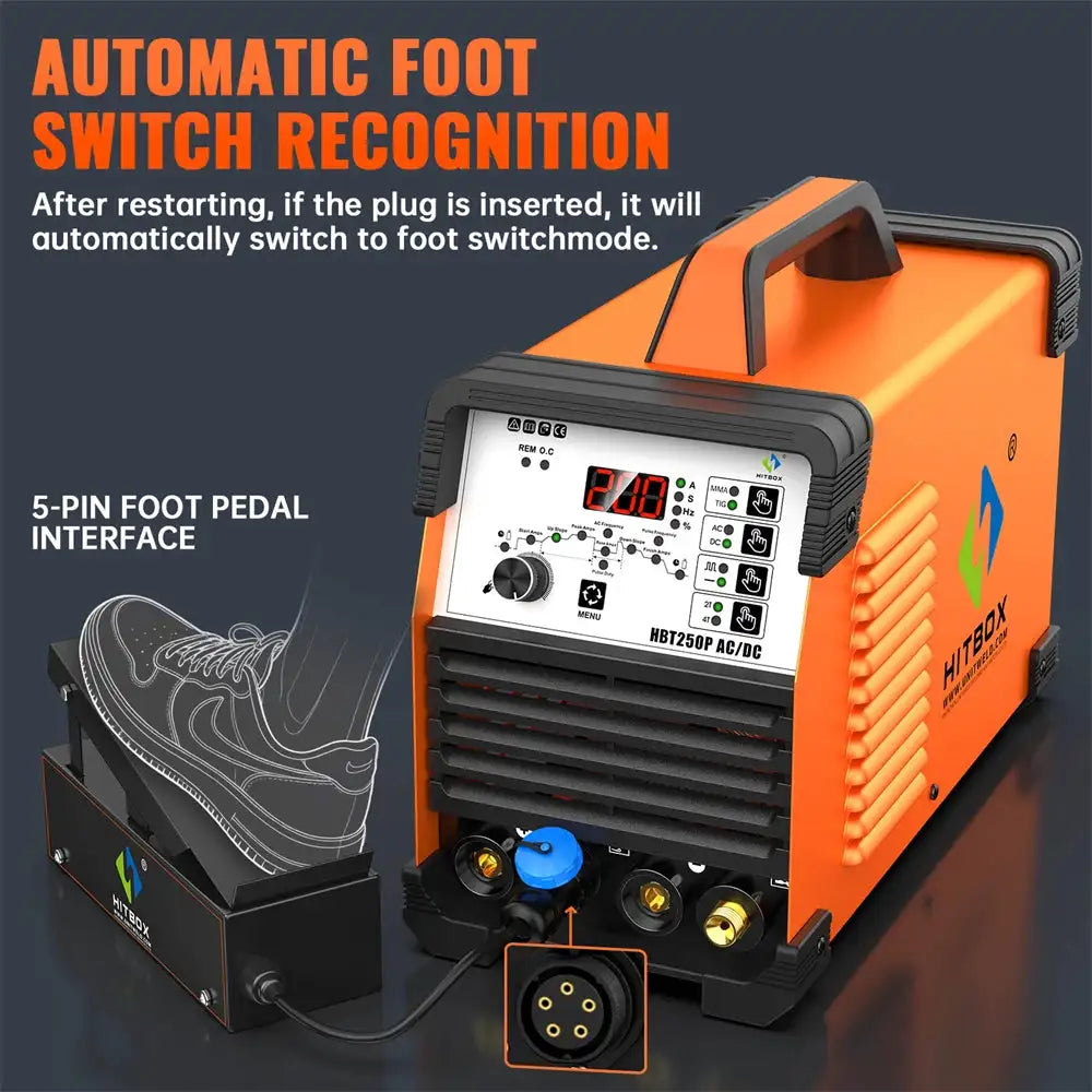 HITBOX HBT250P Precision TIG Welding Machine — product view 6