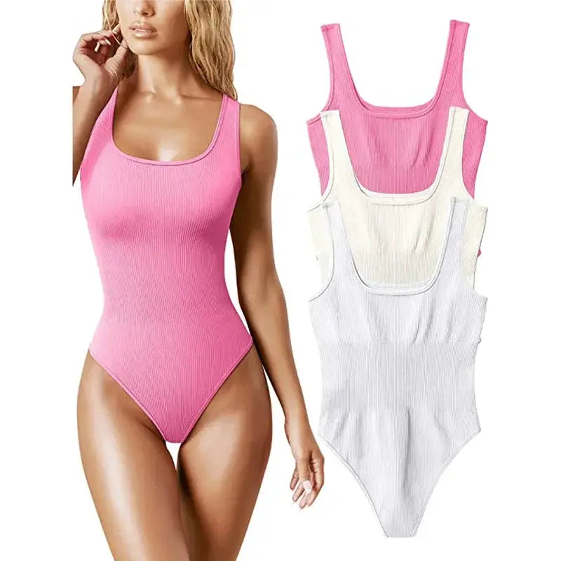 Guudia Seamless Tummy Control Bodysuit With Open Crotch