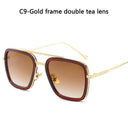 Tony Stark Inspired Unisex Square Frame Sunglasses Retro